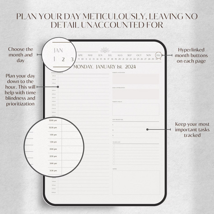 2024 Digital Planner: Daily Journal