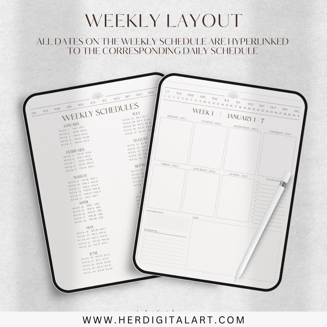 2024 Digital Planner: Daily Journal