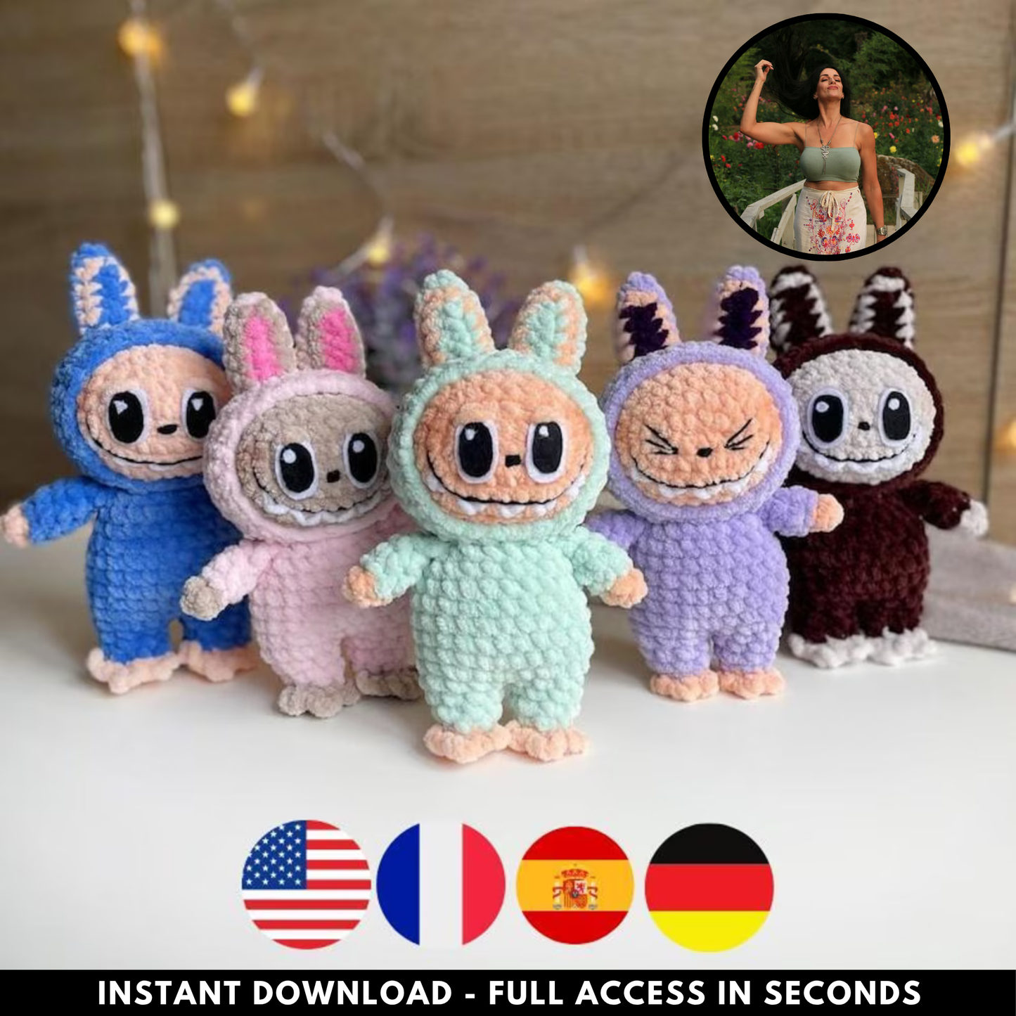 Labubu Crochet Pattern PDF