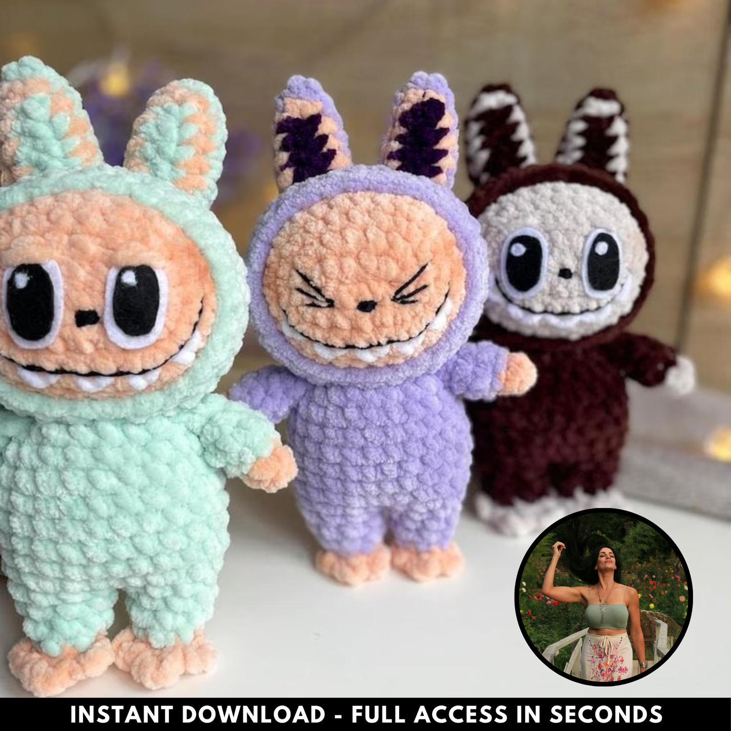 Labubu Crochet Pattern PDF