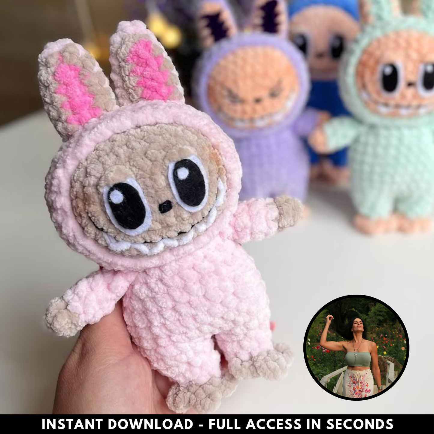 Labubu Crochet Pattern PDF