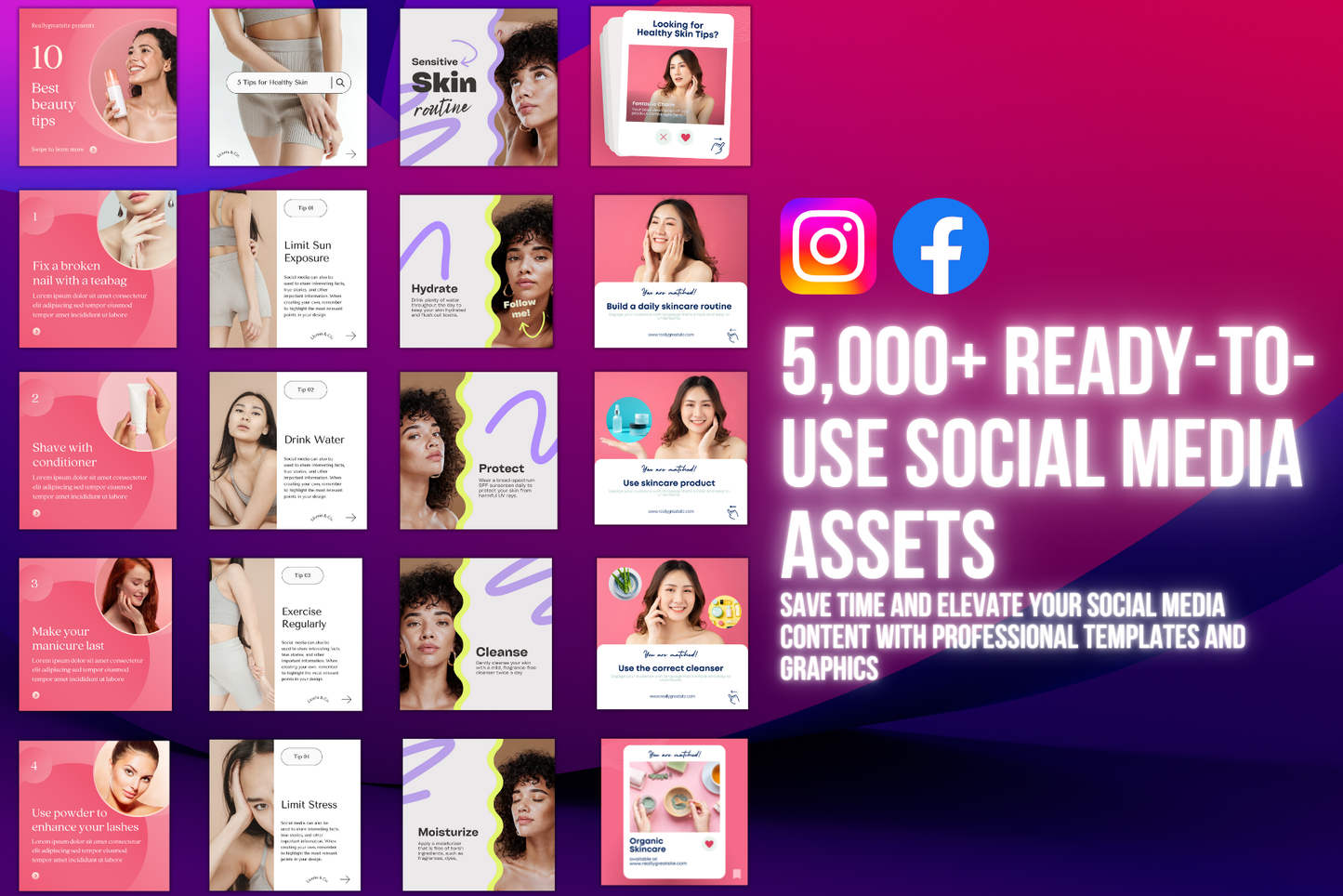 5000+ Facebook & Instagram Assets