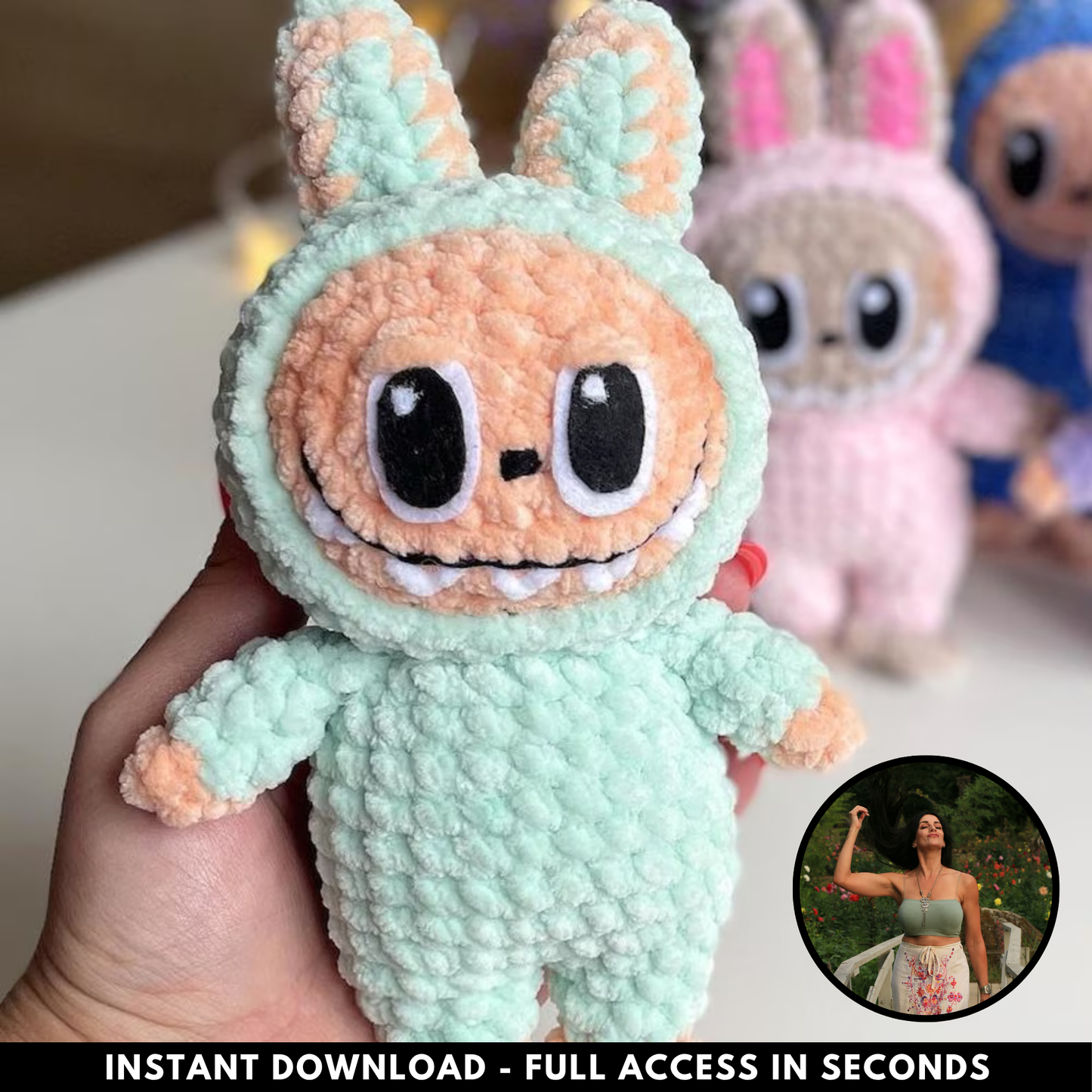 Labubu Crochet Pattern PDF