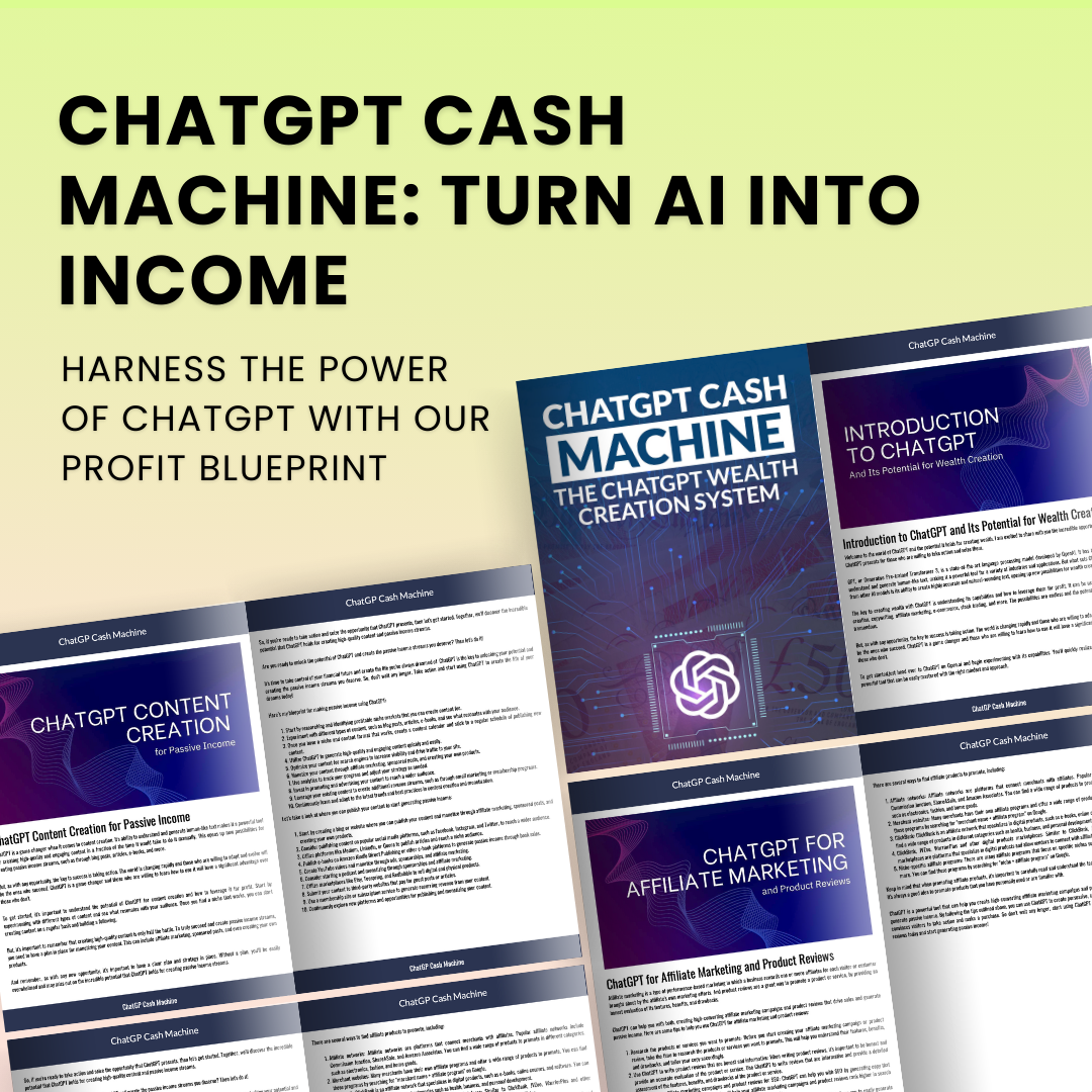 Chatgpt Cash Machine: перетворити AI на дохід