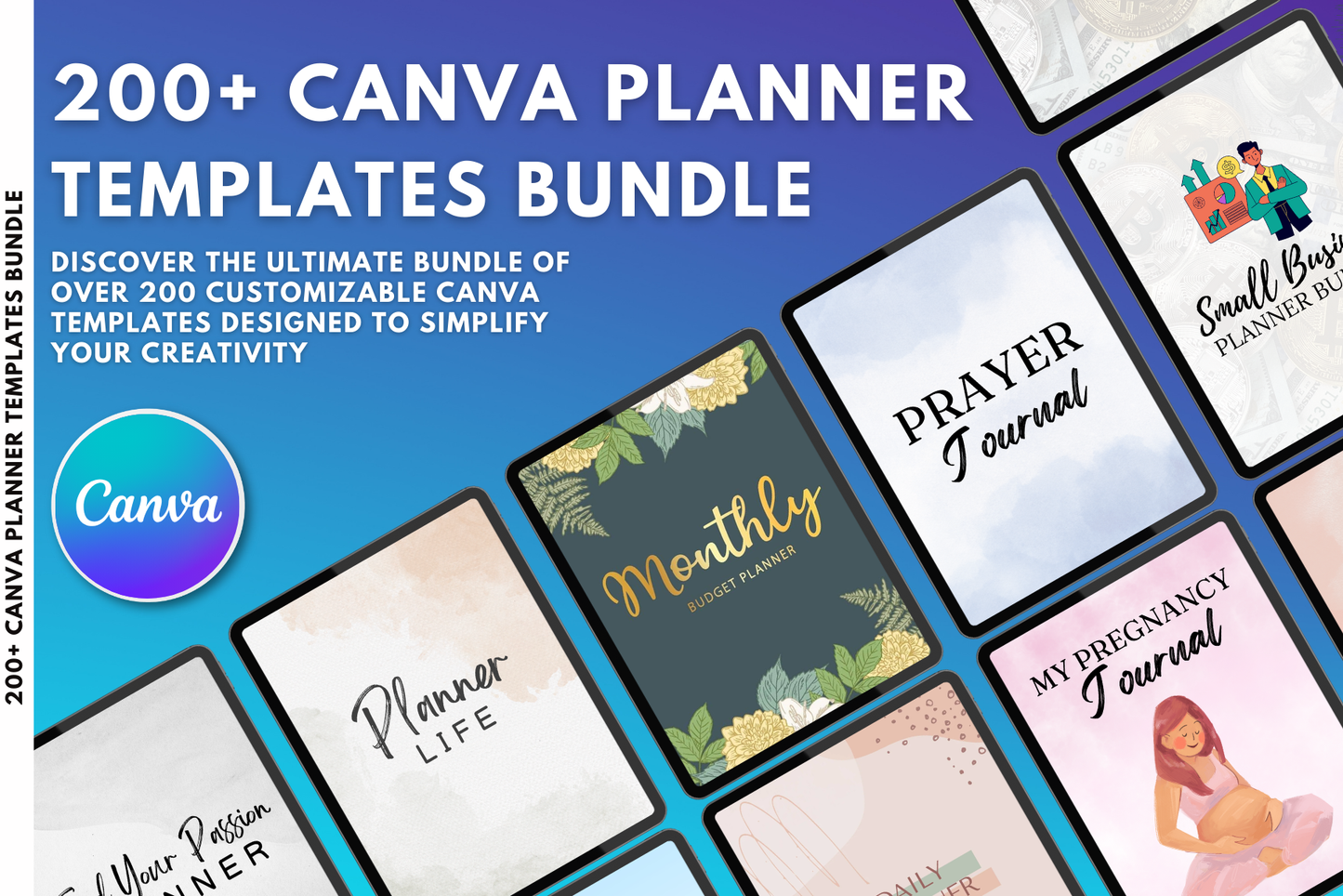 200+ Canva Planner Templates Bundle