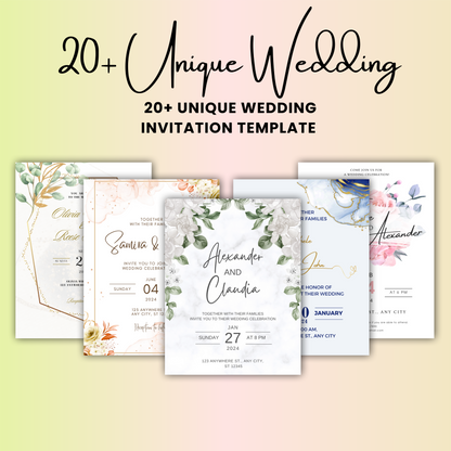 20+ Unique Wedding Invitation Template