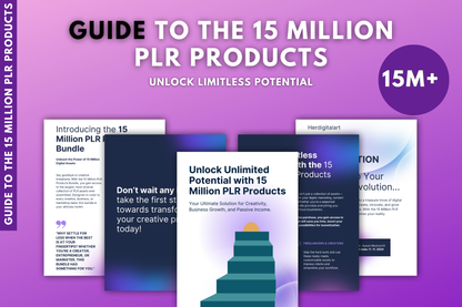 Guide to the 15 Million PLR Products