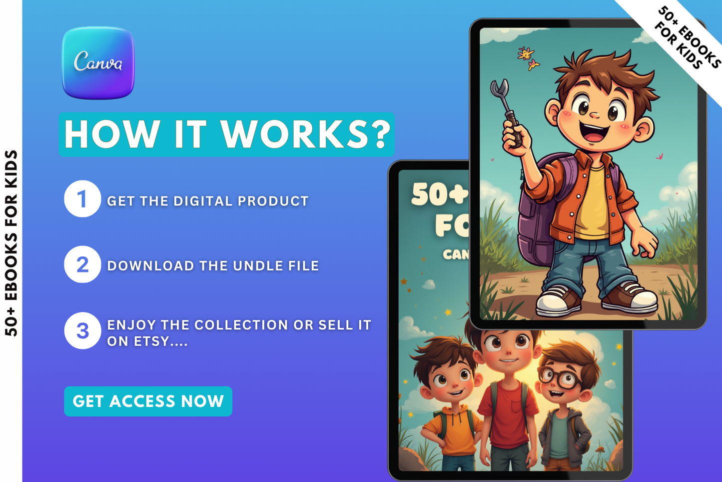 50+ Ebooks For kids Canva Templates