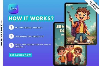 50+ Ebooks For kids Canva Templates