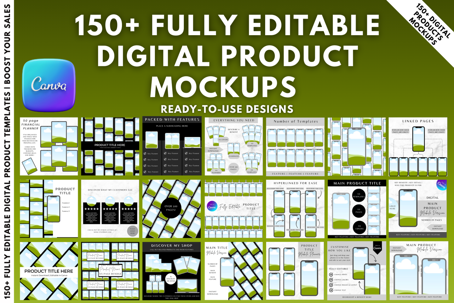 150+ Digital Product Listing Mockups