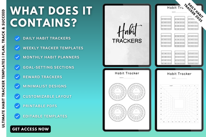 Daily & Monthly Habit Tracker Sheets