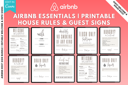 Airbnb Guestbook Template (Editable)