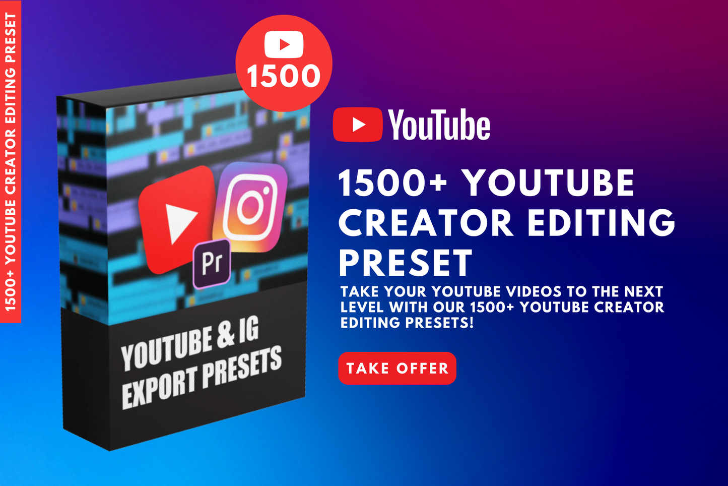 1500+ Youtube Creator Editing Preset