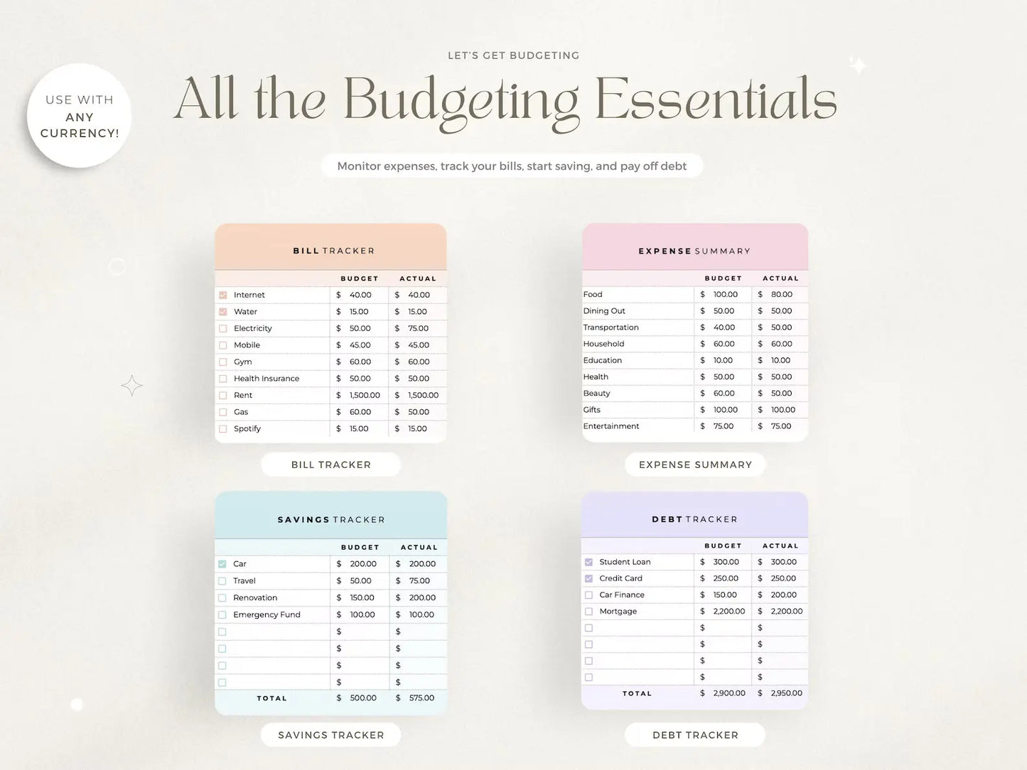 Google Sheets Budget Planer