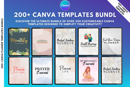 200+ Canva Planner Templates Bundle