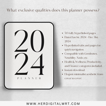 2024 Digital Planner: Daily Journal