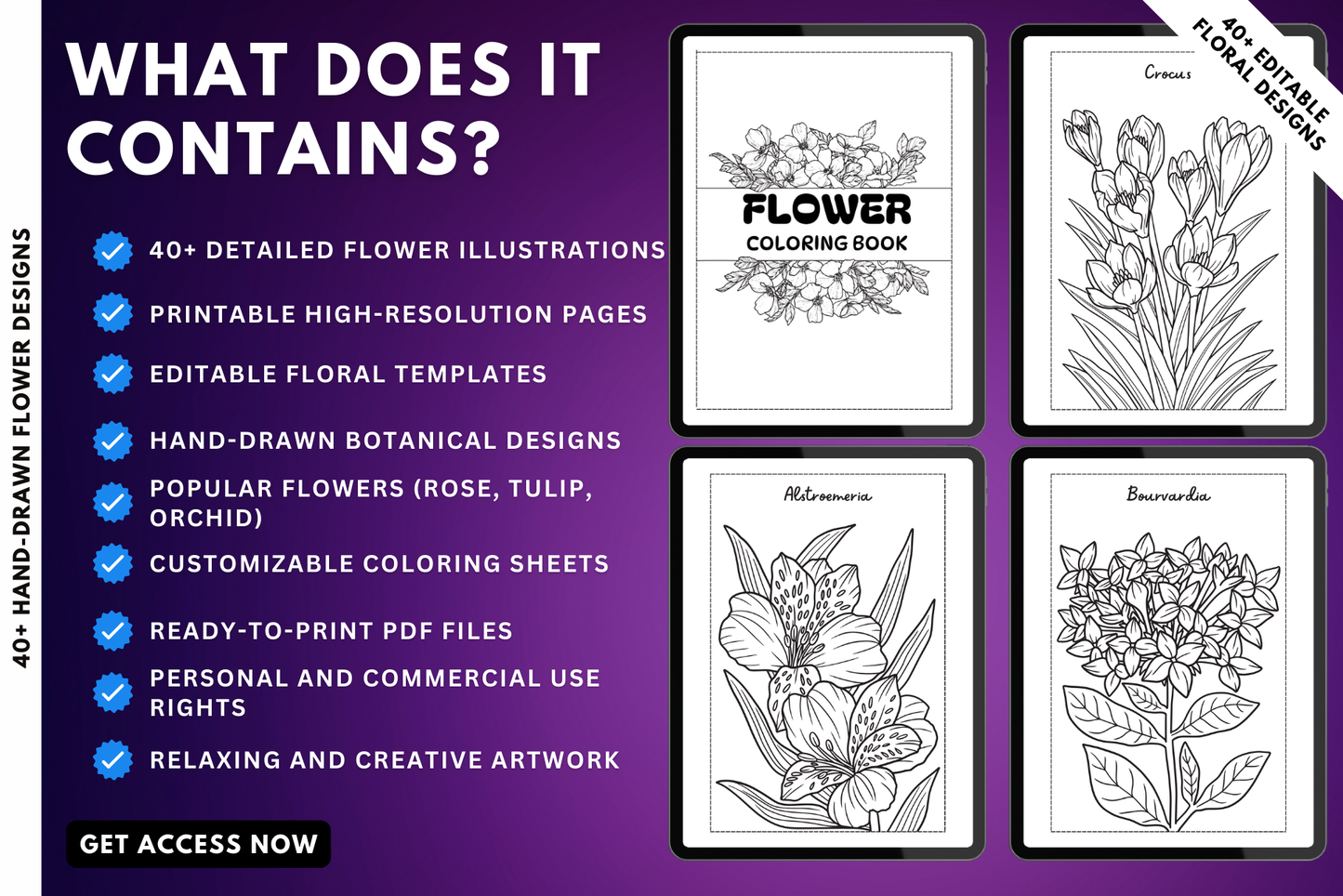 40+ Hand-Drawn Flower Designs 2025