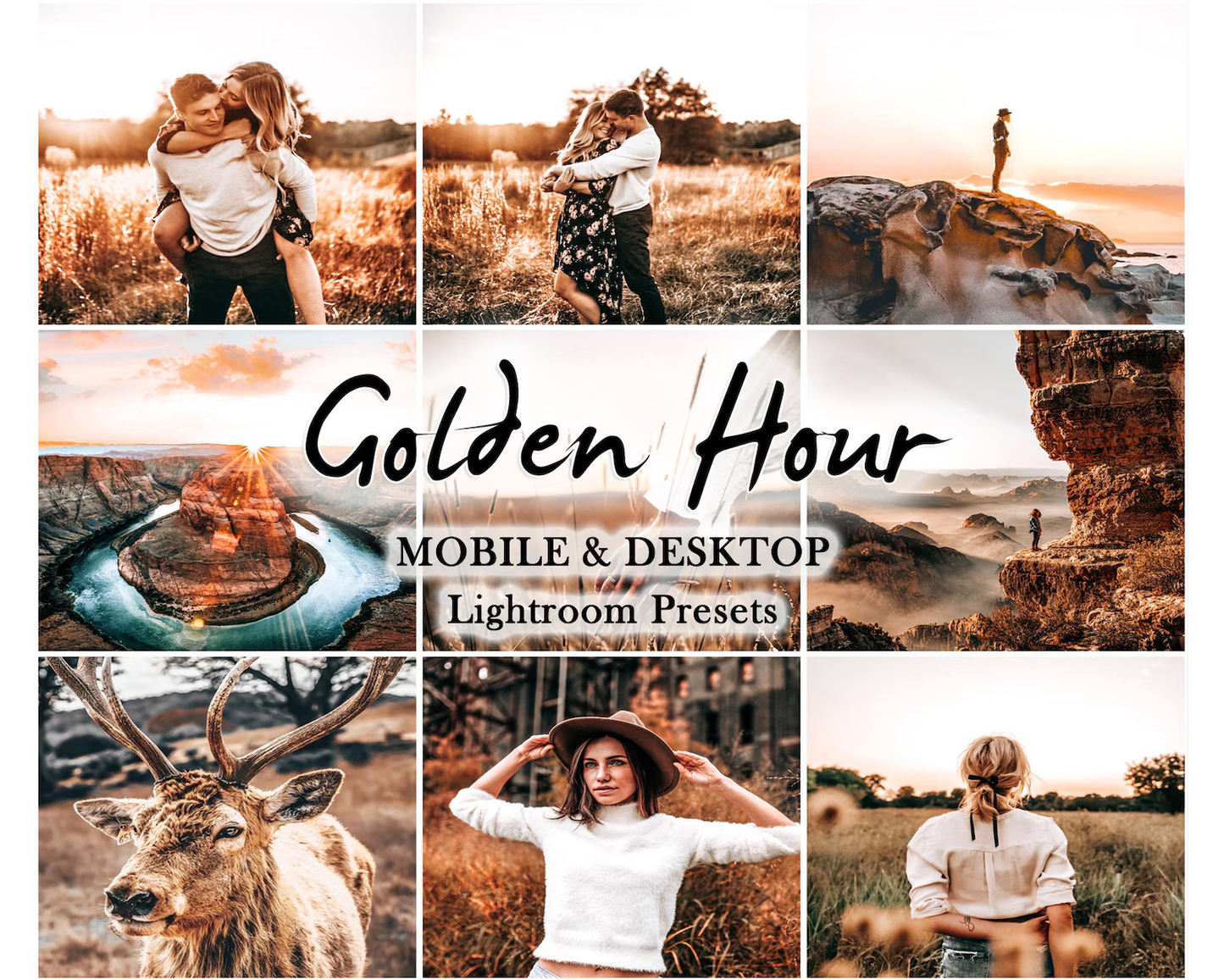 "Golden Hour" - 15 Warm Lightroom Presets