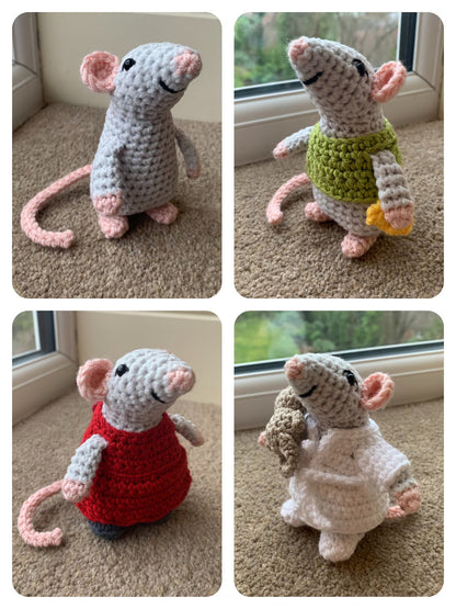 Mouse in a Suitcase Crochet Pattern