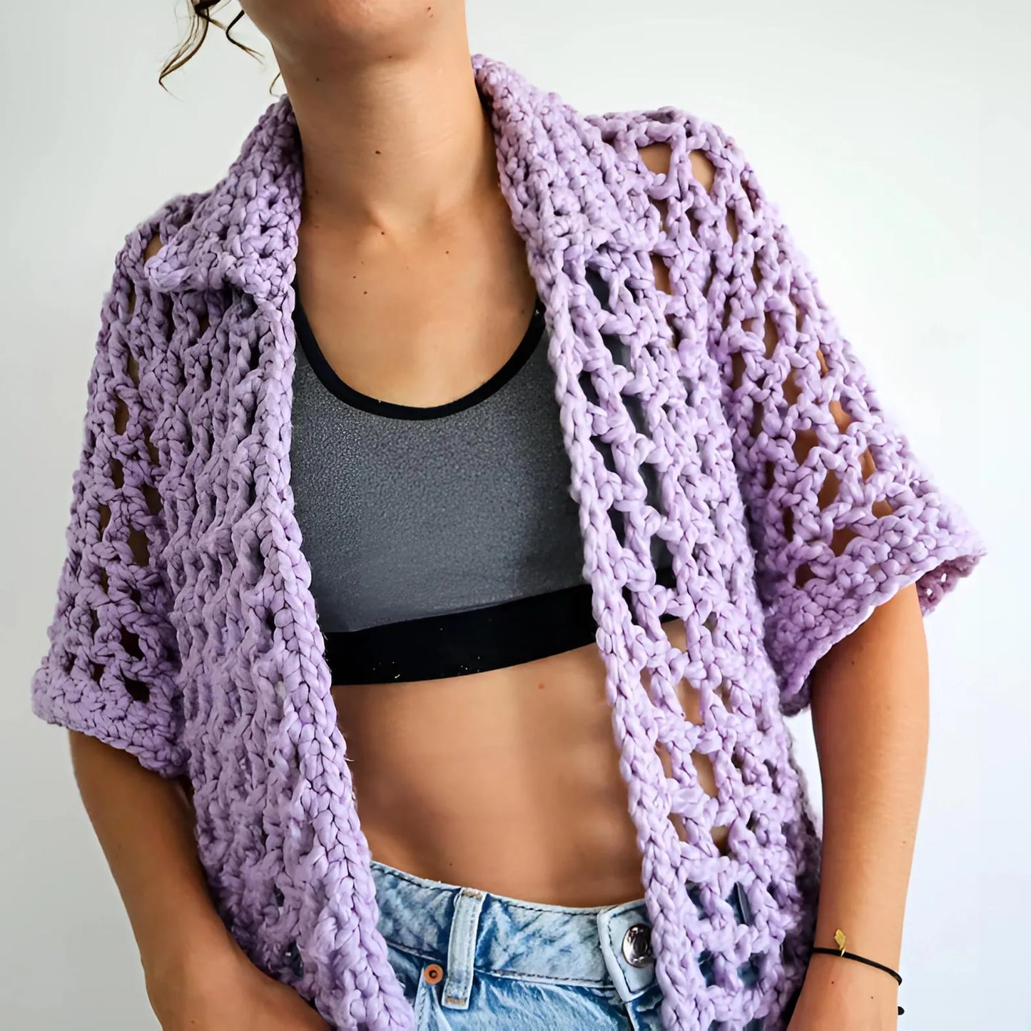 Chunky Mesh Crochet Overshirt