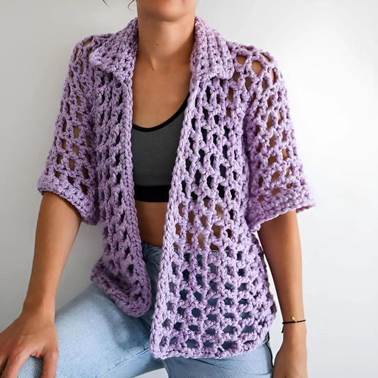 Chunky Mesh Crochet Overshirt