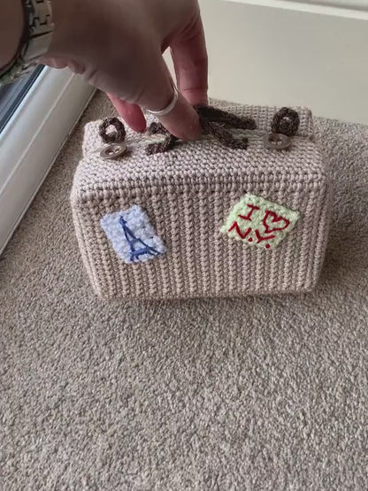 Mouse in a Suitcase Crochet Pattern